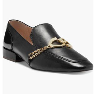 NWT Louise et Cie Everland Loafer Shoe Black and Gold - Women's Size 6
